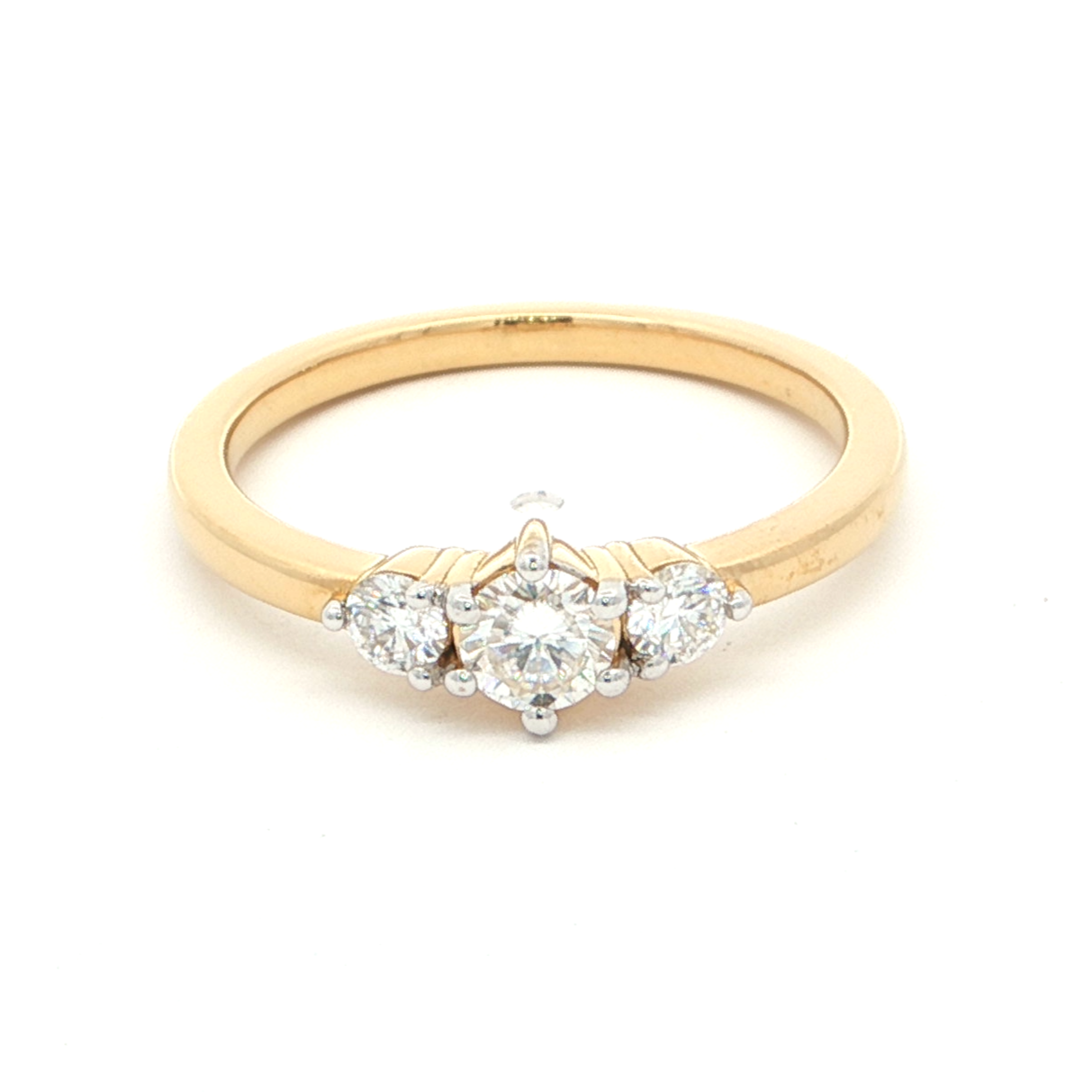 3-Stone Ring with Monzonite Diamond
